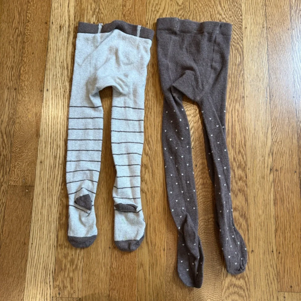 4/$20 Zara toddler stocking set Brown and Cream Knit bear foot sz 12-24 months - Picture 2 of 3